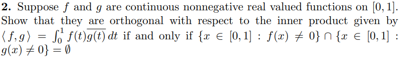 2. Suppose f and g are continuous nonnegative