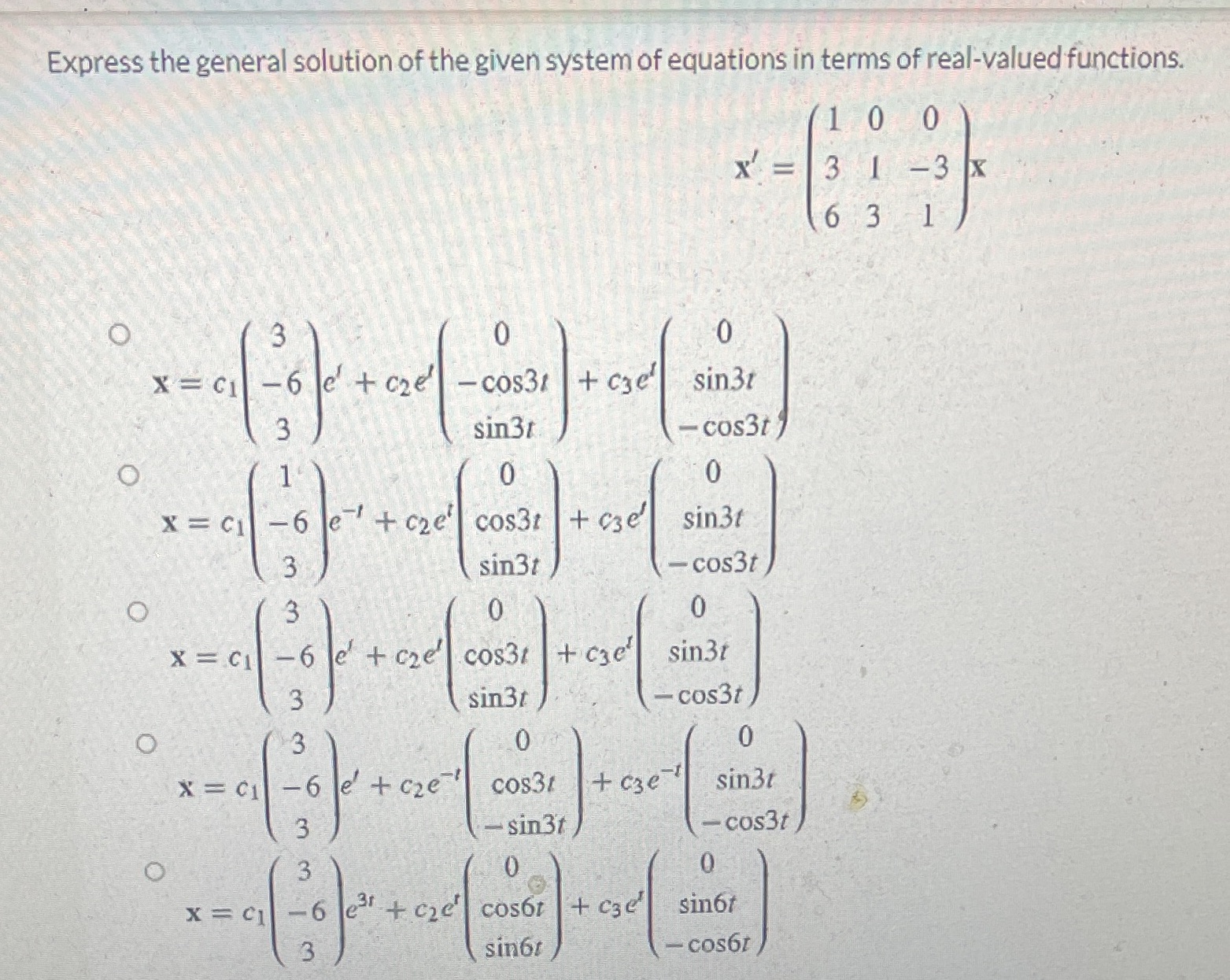 Please be clear Express the general solution of