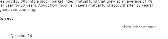 ee put $10,000 into a stock market index mutual