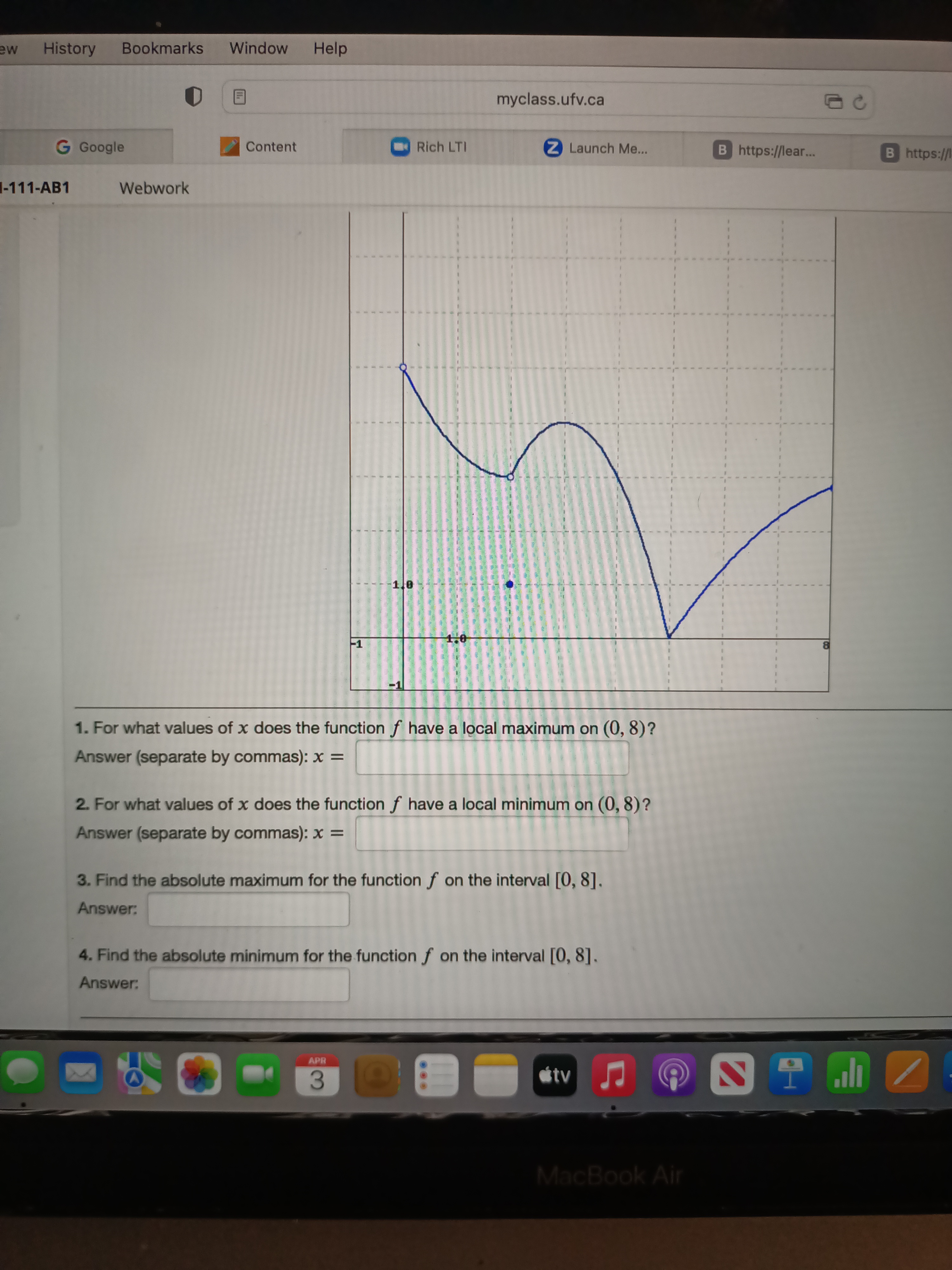 ew History Bookmarks Window Help myclass.ufv.ca G