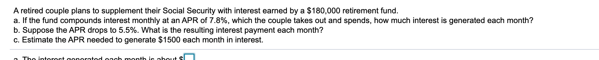 Im struggling with this interest question for my