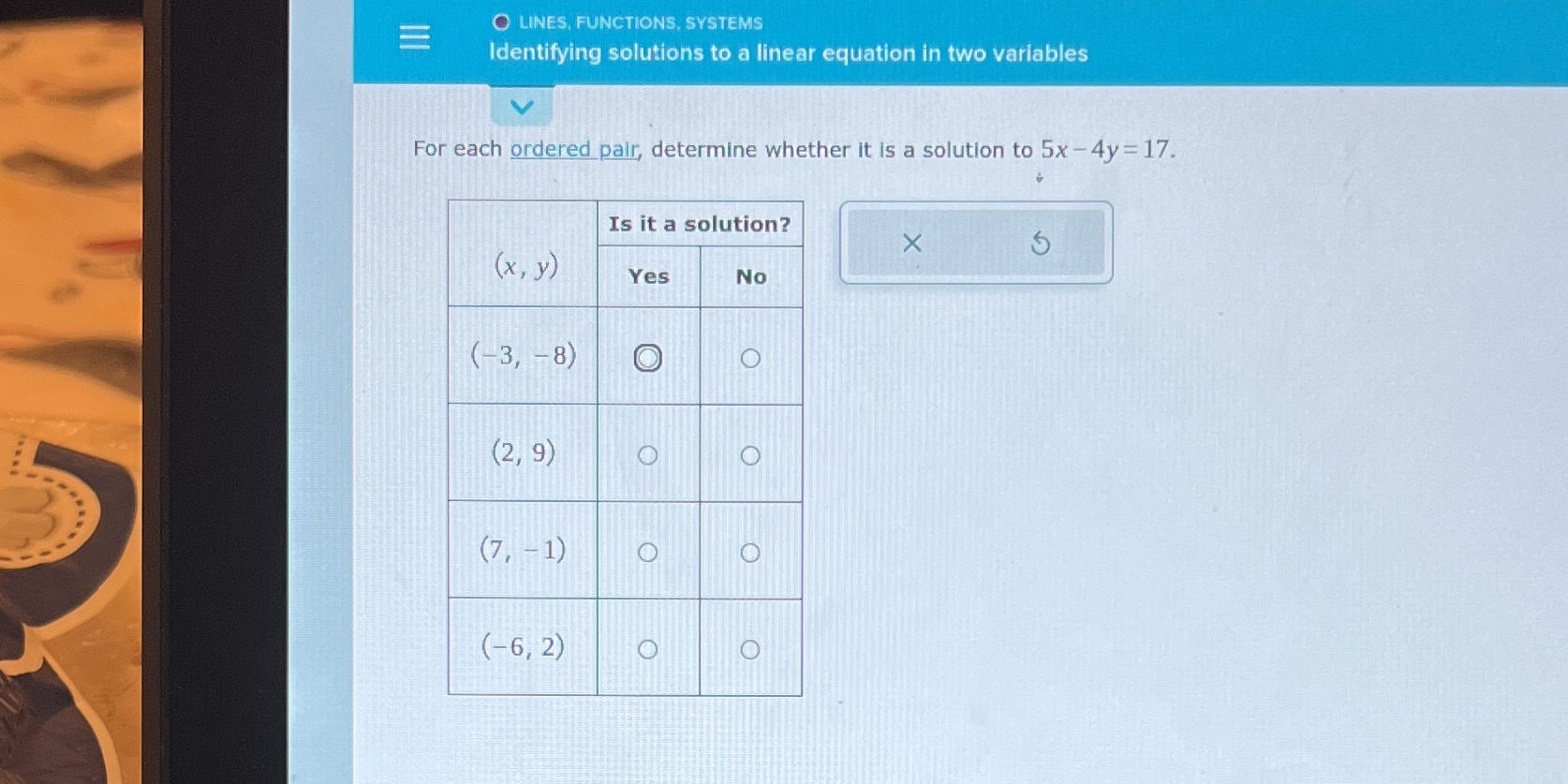 O LINES, FUNCTIONS, SYSTEMS Identifying solutions