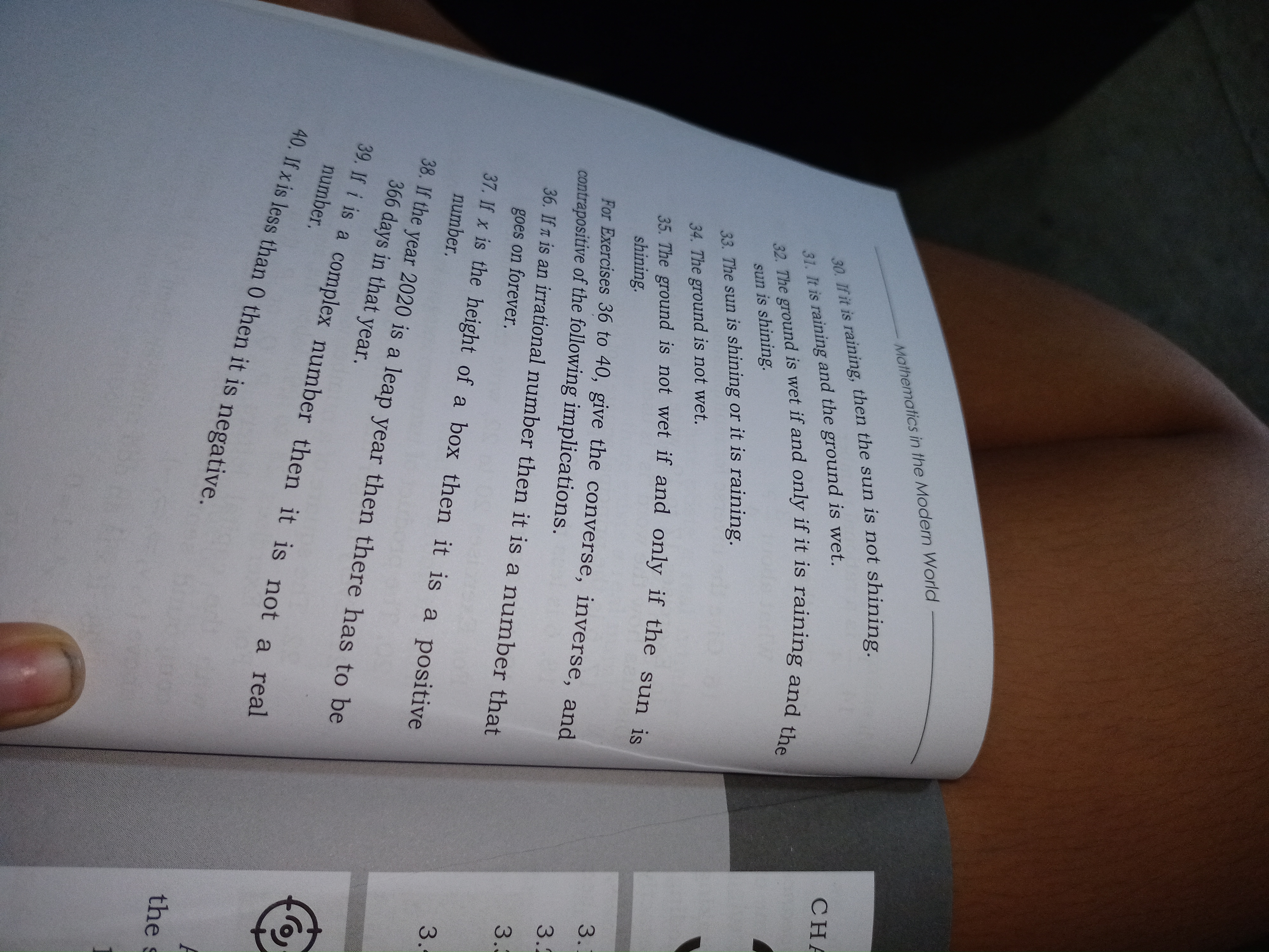 EXERCISES SET 2 For Exercises 1 to 5, identify