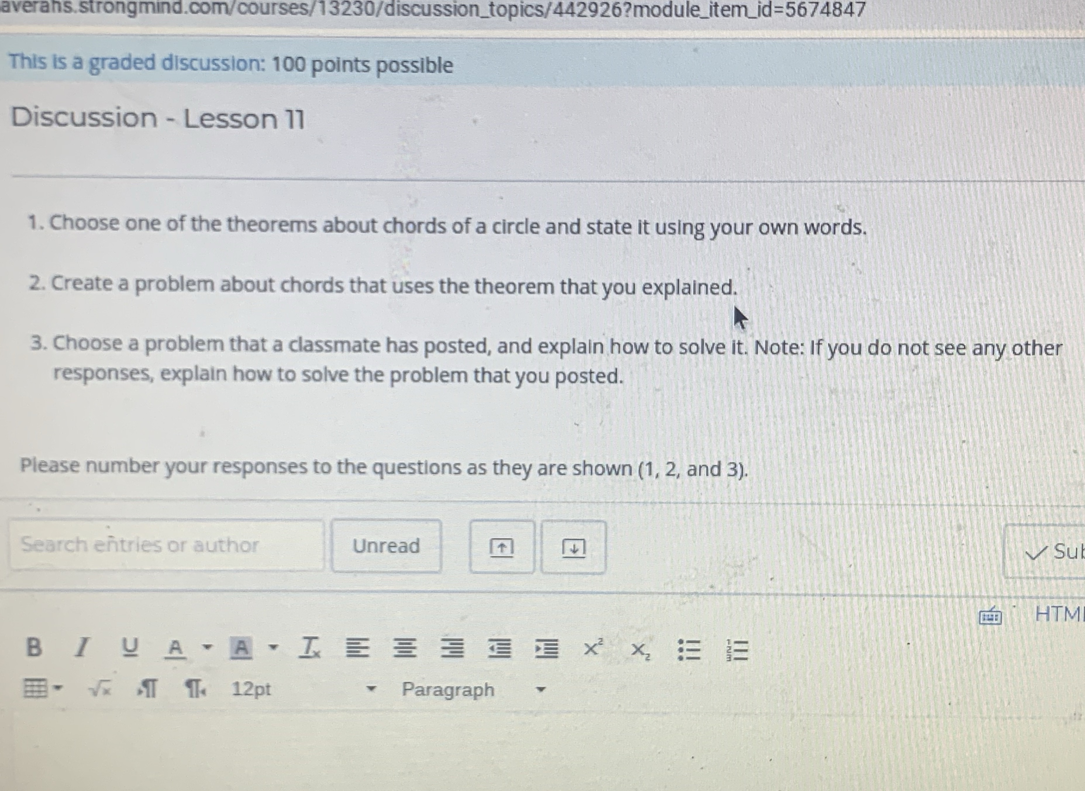 I really just need the answer