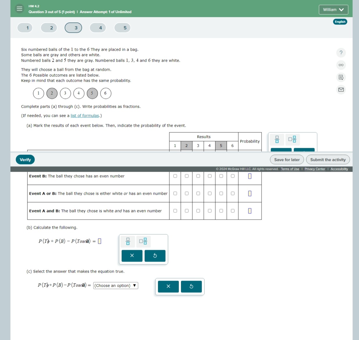 HW 4.2 Question 3 out of 5 (1 point) | Answer