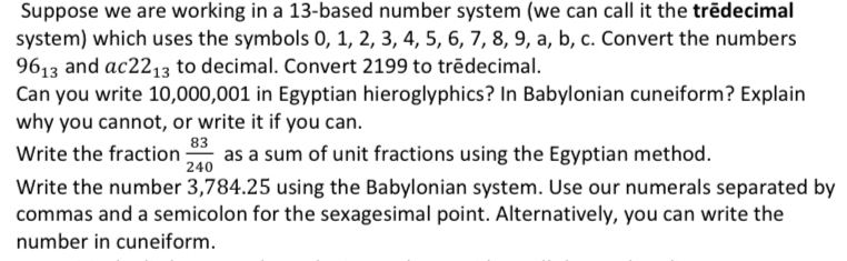 Suppose we are working in a 13-based number