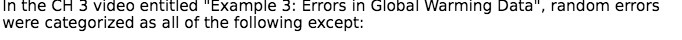 In the CH 3 video entitled "Example 3: Errors in