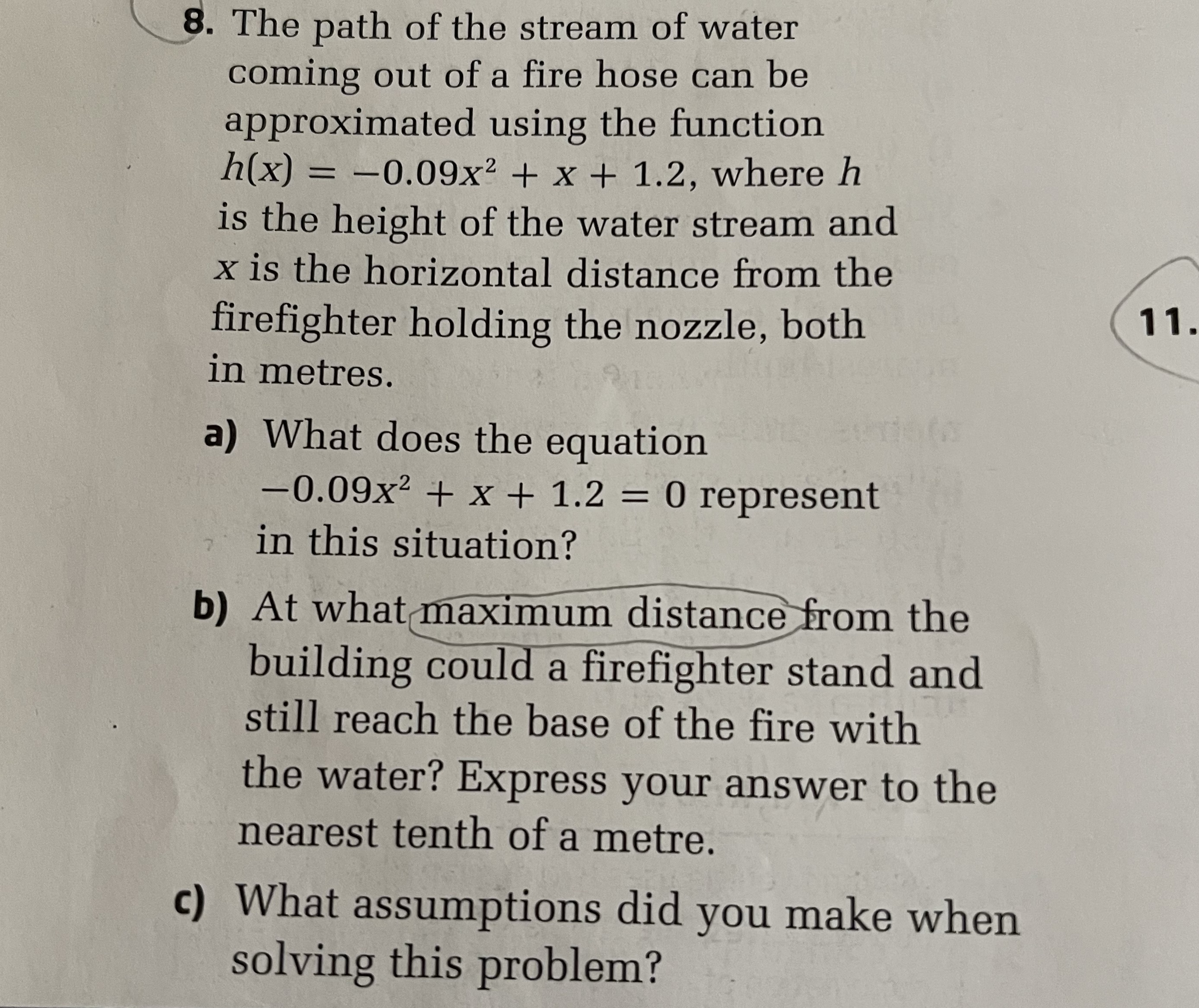 hi, im struggling on how to do b 8. The path of