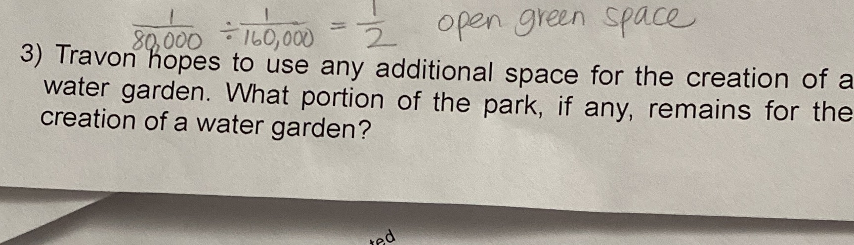 open green space 80,000 - 160, 000 2 3) Travon