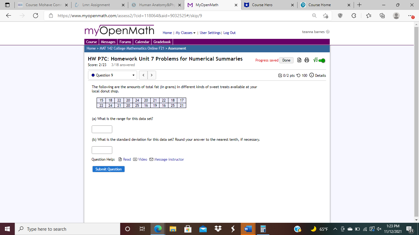 HI Course: Mohave Come X | [ Linn: Assignment < <