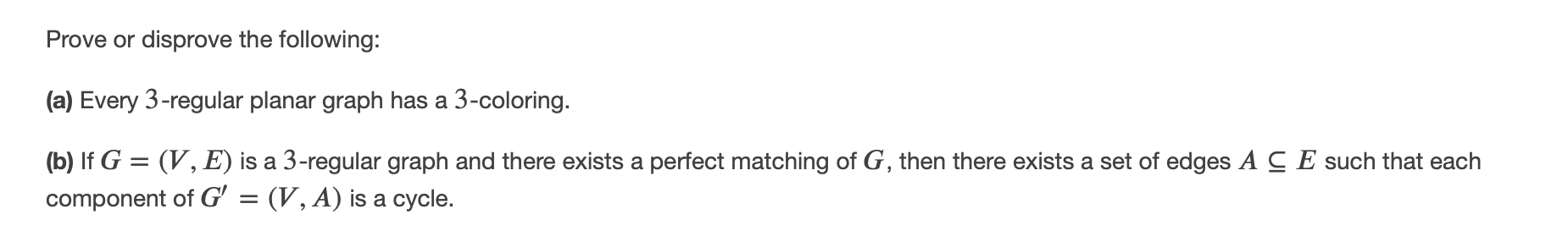 Please give clear answer, thanks! Prove or