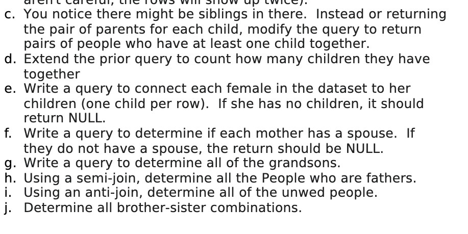 III c. You notice there might be siblings in