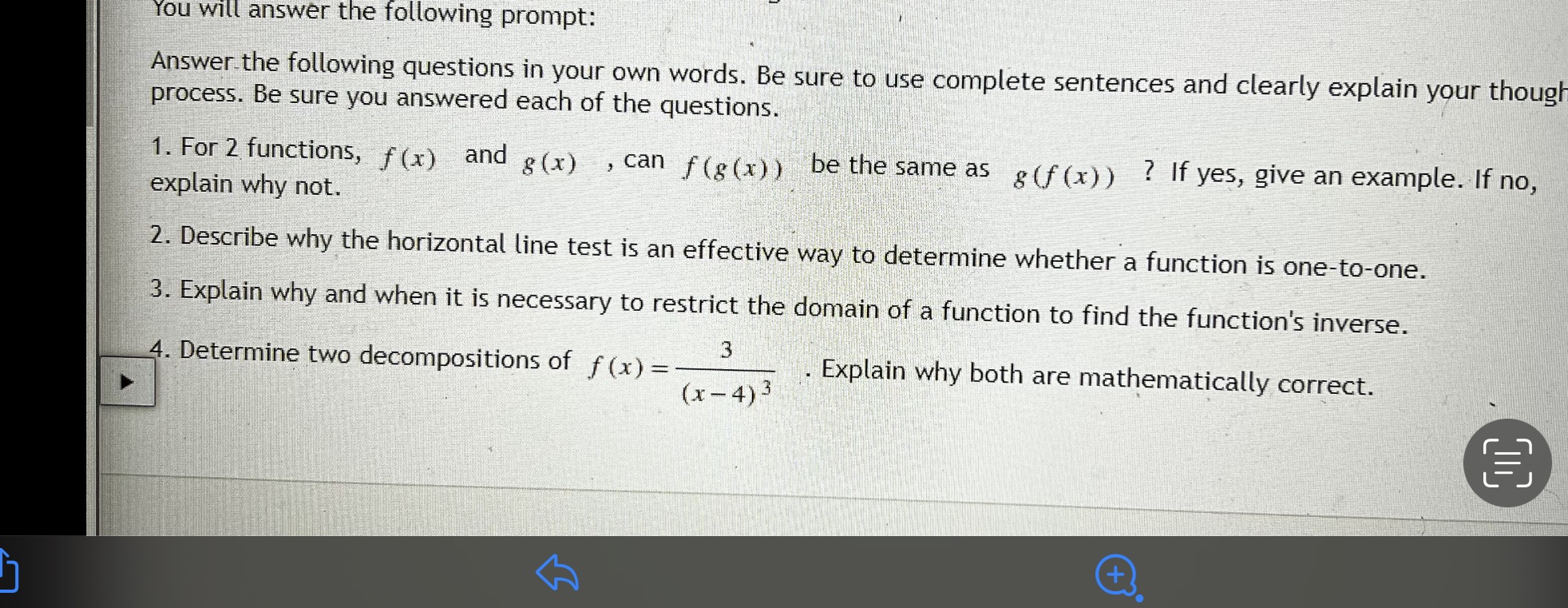 You will answer the following prompt: Answer the