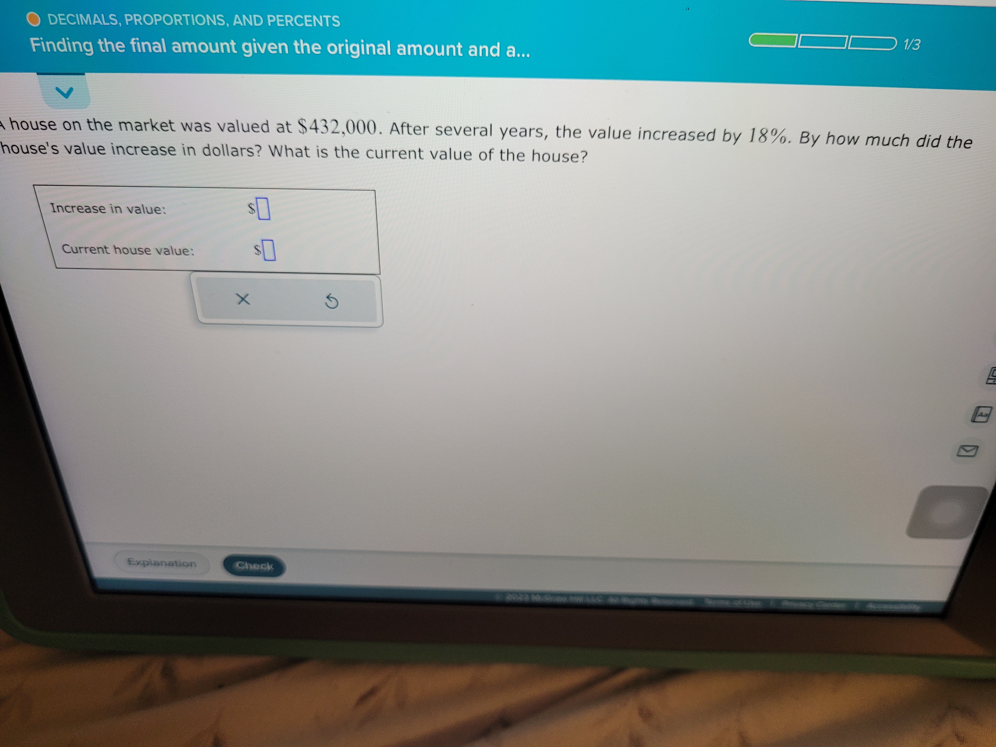 DECIMALS, PROPORTIONS, AND PERCENTS JOD 1/3