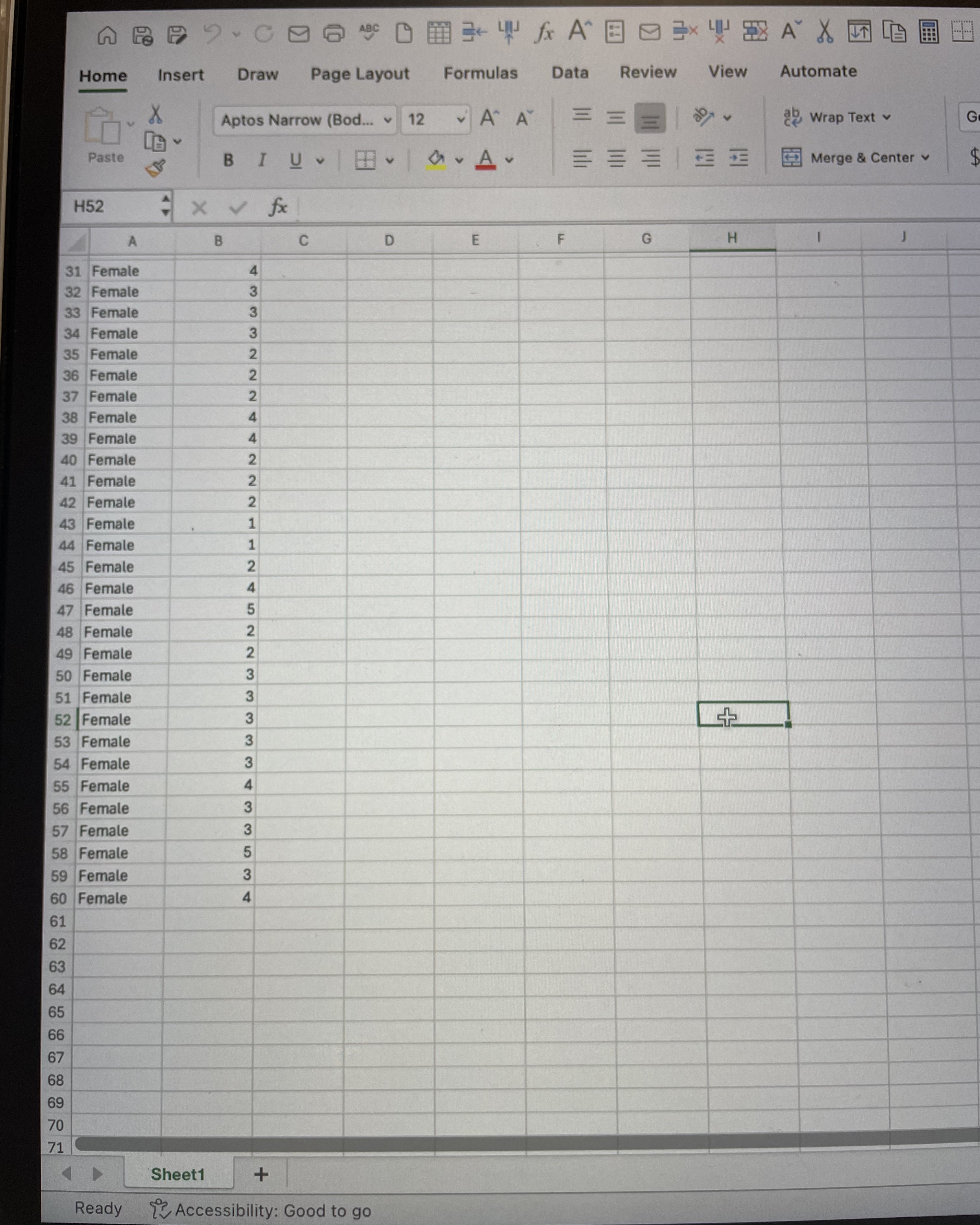 Hello, i need help analysing this data using