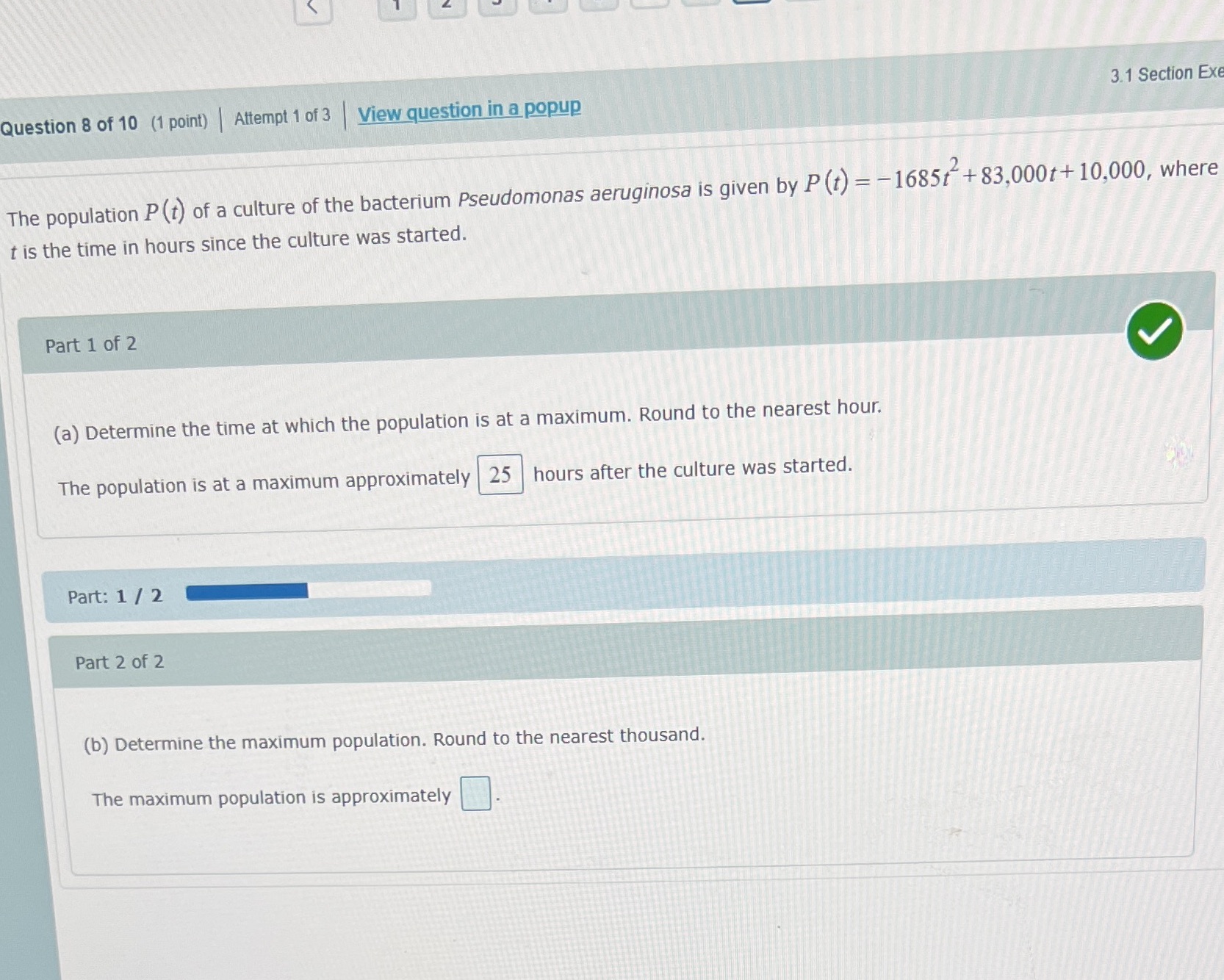8 pt 2 3.1 Section Ex Question 8 of 10 (1 point)