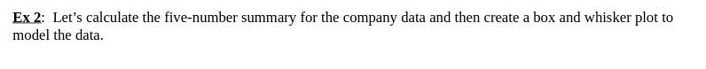 E12: Let's calculate the venumher summary fer the