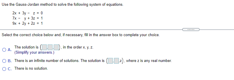 Use the I|3auseroroan method to solve the