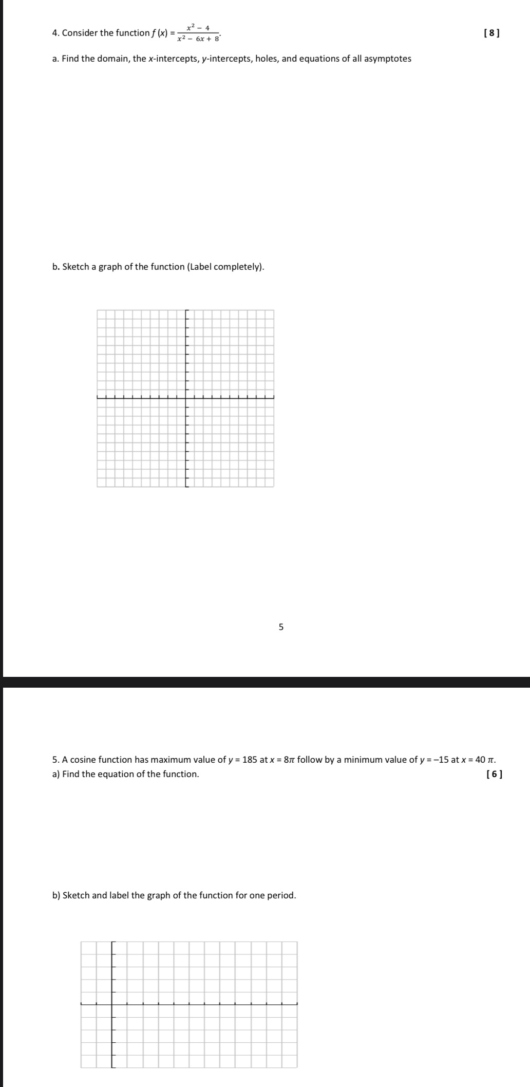 Advance function 4 and 5 with full answer and