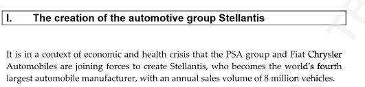 1. The creation of the automotive group