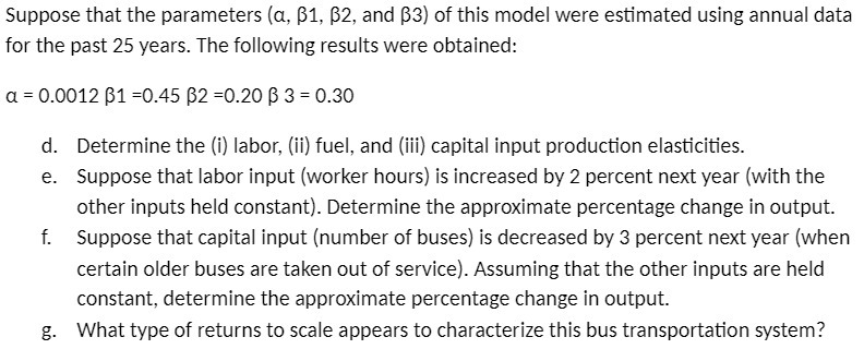Suppose that the parameters [(1, [31, [32, and