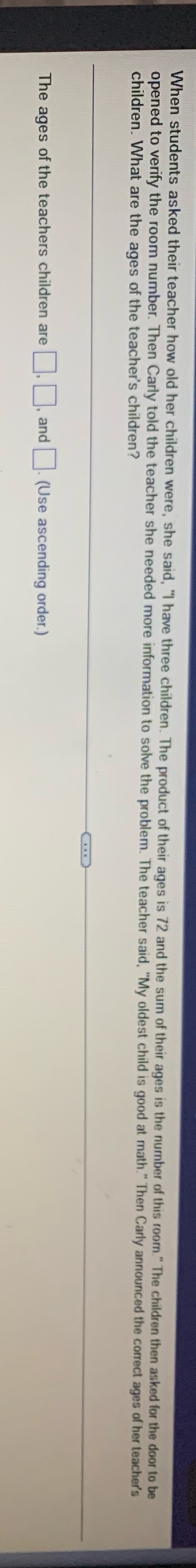 When students asked their teacher how old her