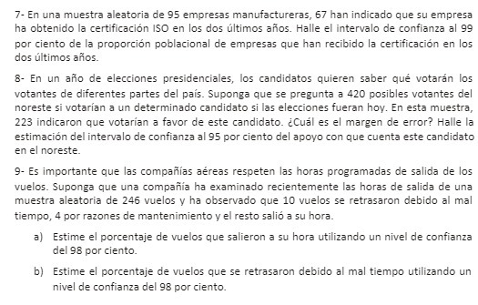 7- En una muestra aleatoria de 95 empresas