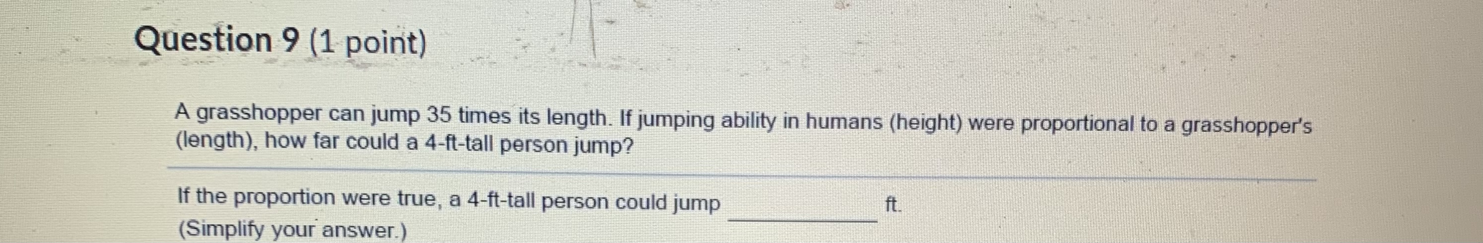 Question 10 (1 point) Jim found out that after