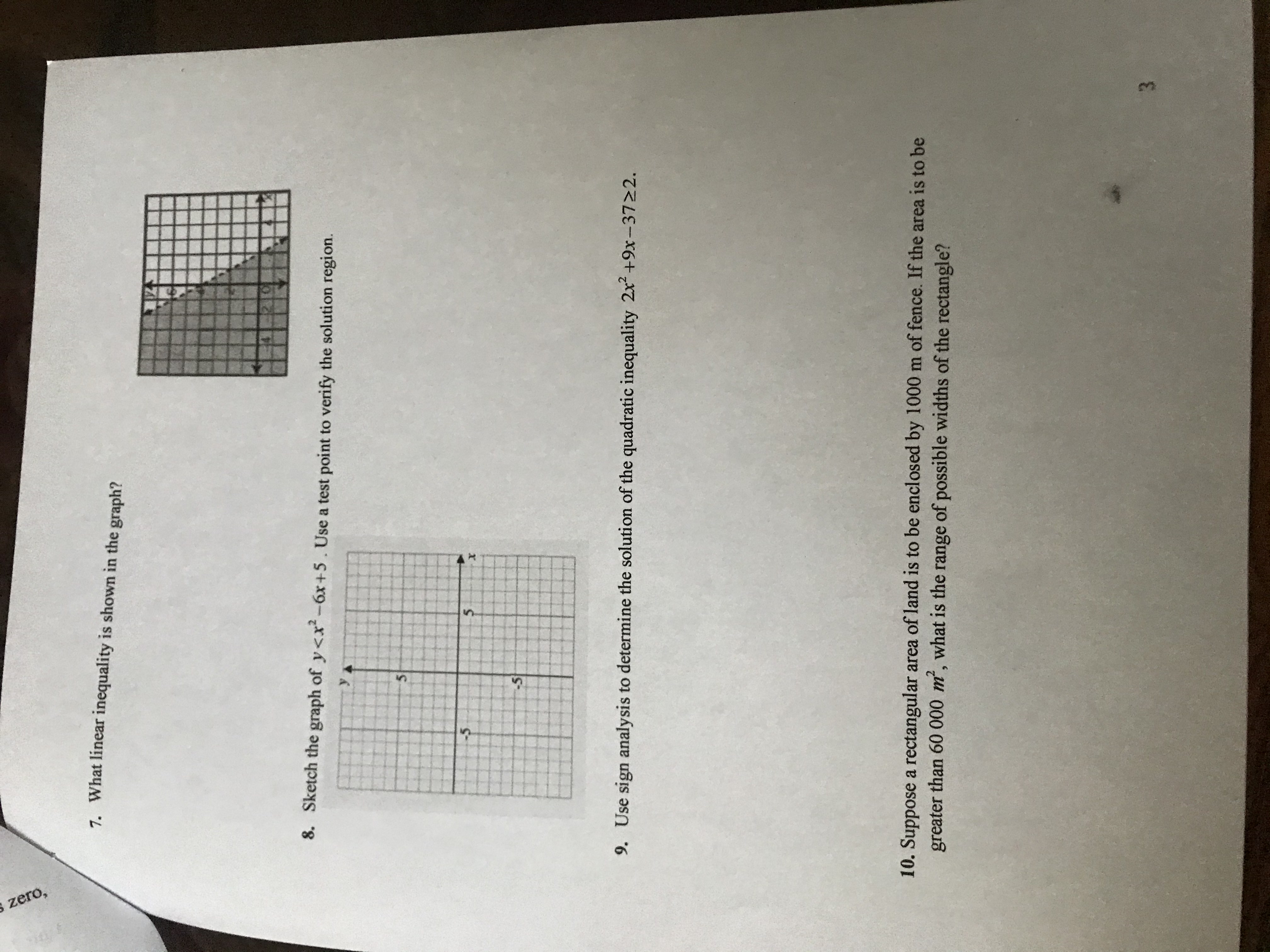 Need help on these questions Math 20-1 lose one