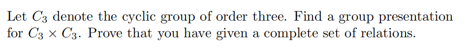 Let 03 denote the cyclic group of order three.