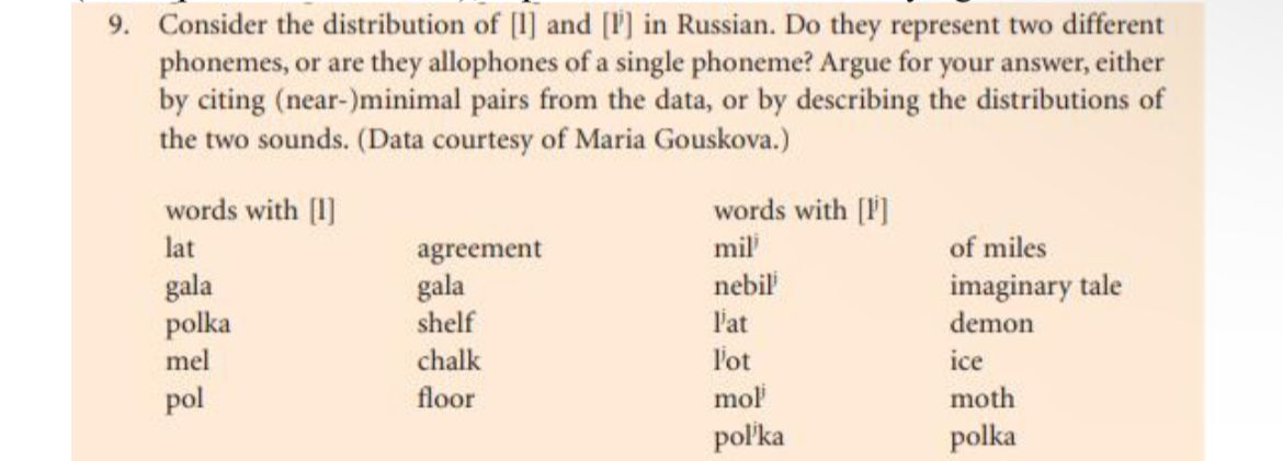 9. Consider the distribution of [1] and [I']