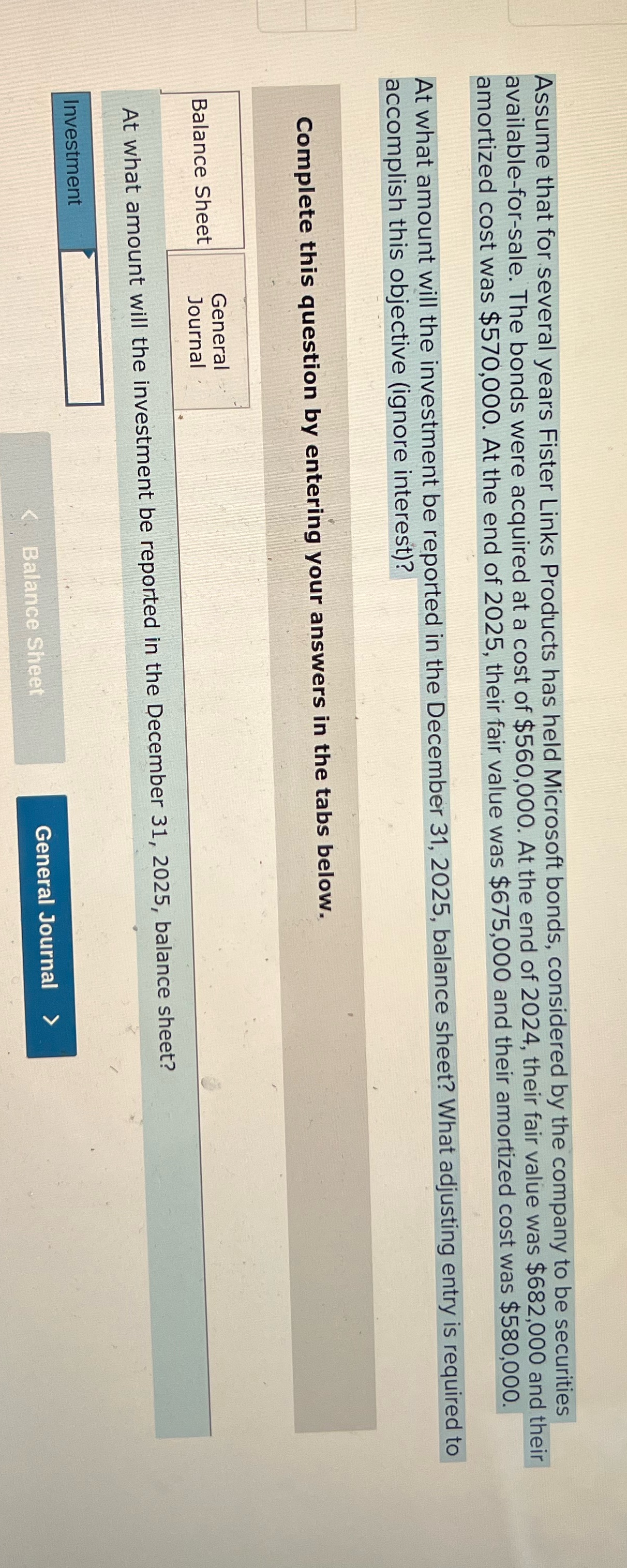 Assume that for several years Fister Links