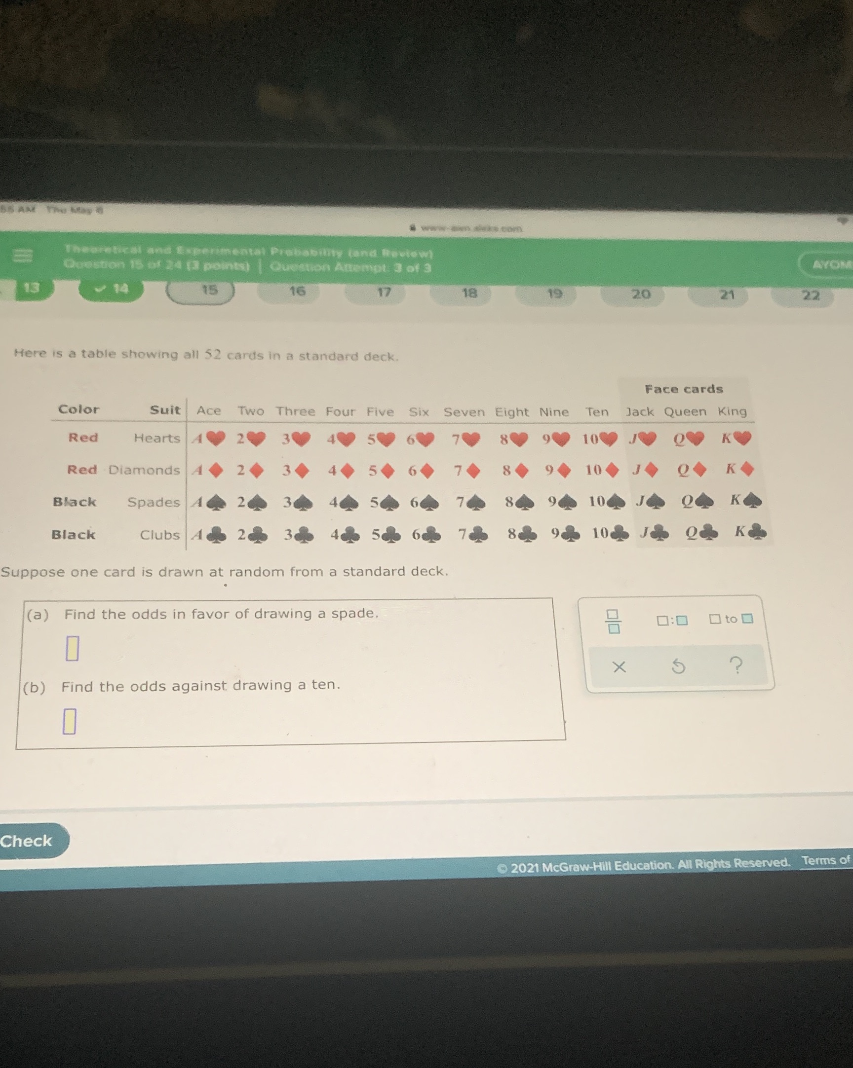 Here is a tibia showing all 52 cards in a