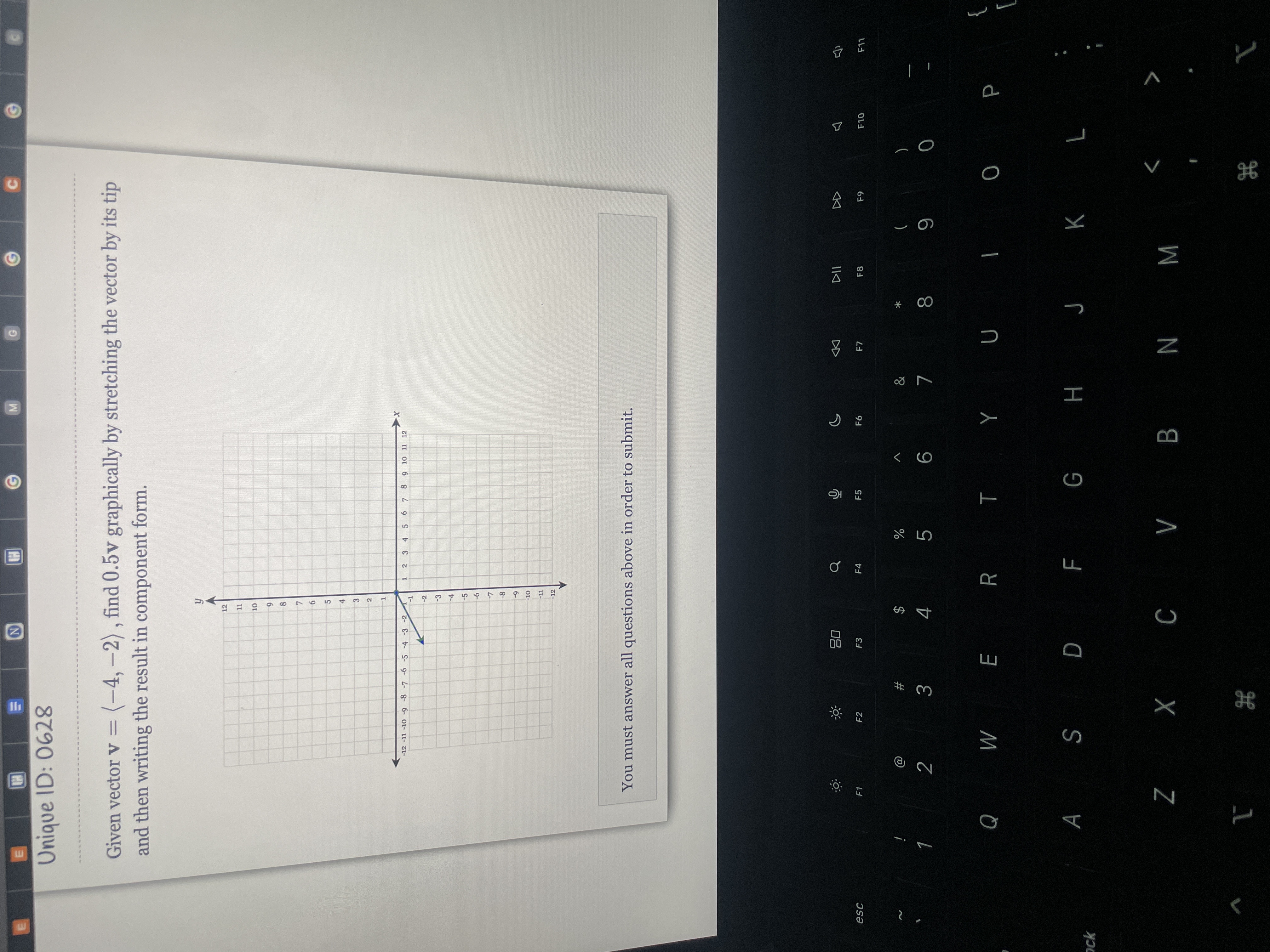 N G M G G C G Unique ID: 0628 Given vector v =