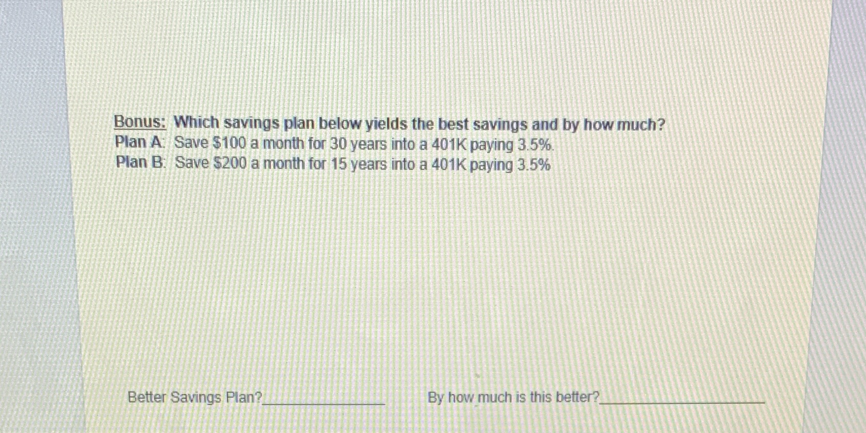 how would I solve this for MAT 143 Bonus: Which