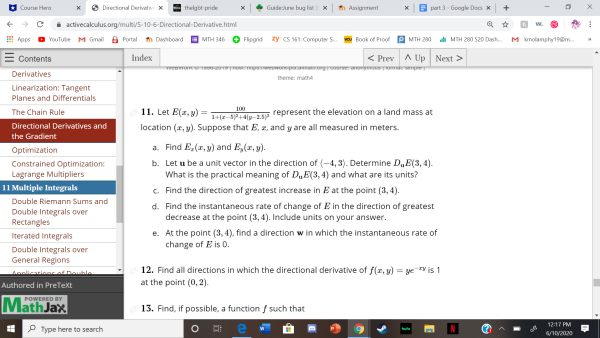 Multivariate Calculus 11 and 12 Gudidur bug lis!