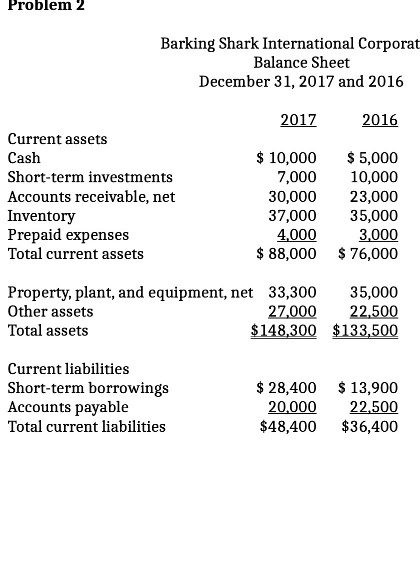 Problem 2 Barking Shark International Corporat