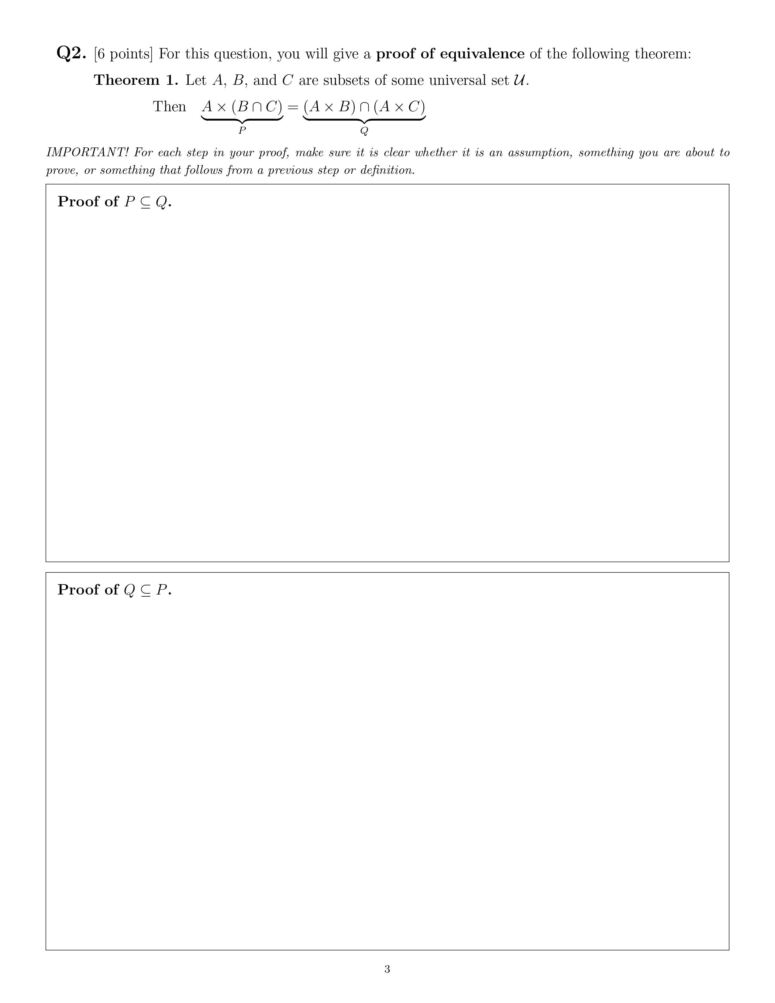 Qla. [3 points] Given a proof by cases of the