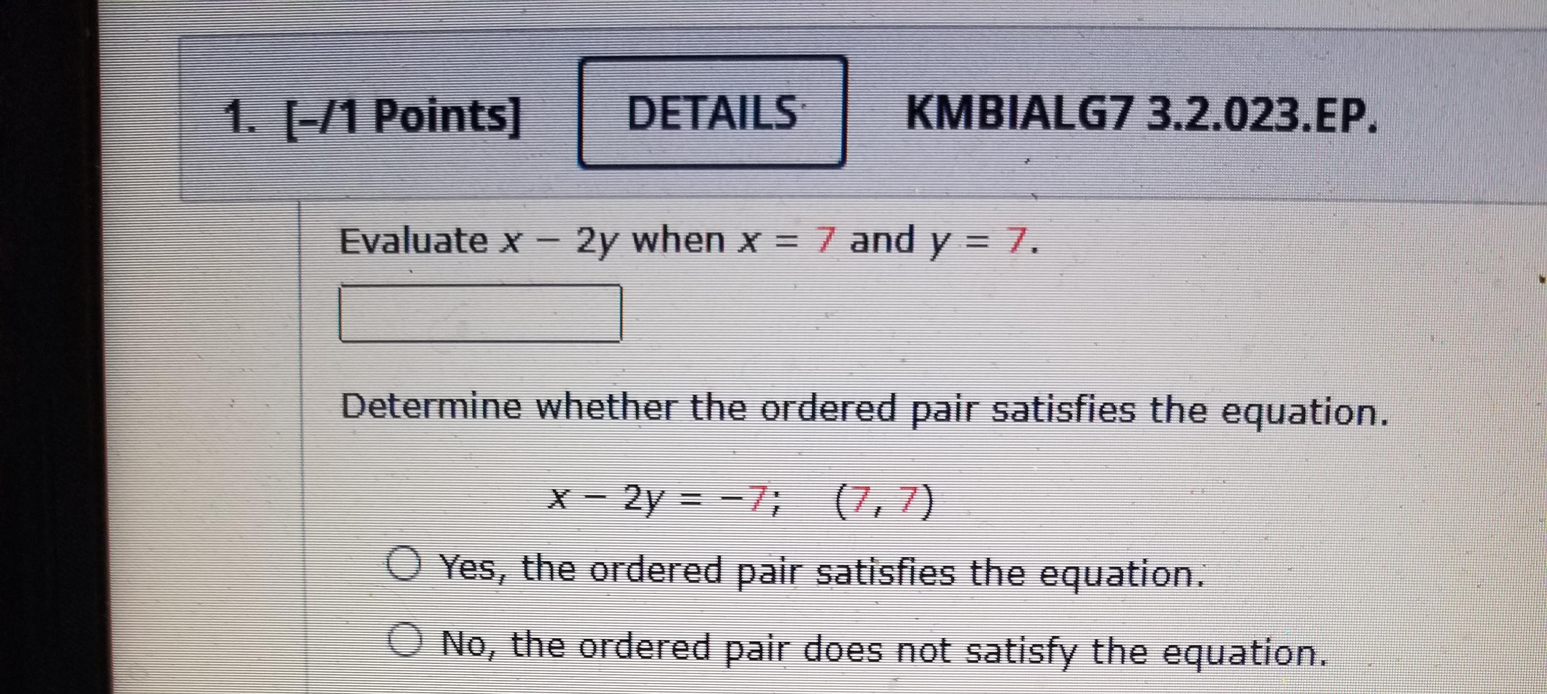 1. [-/1 Points] DETAILS KMBIALG7 3.2.023.EP.