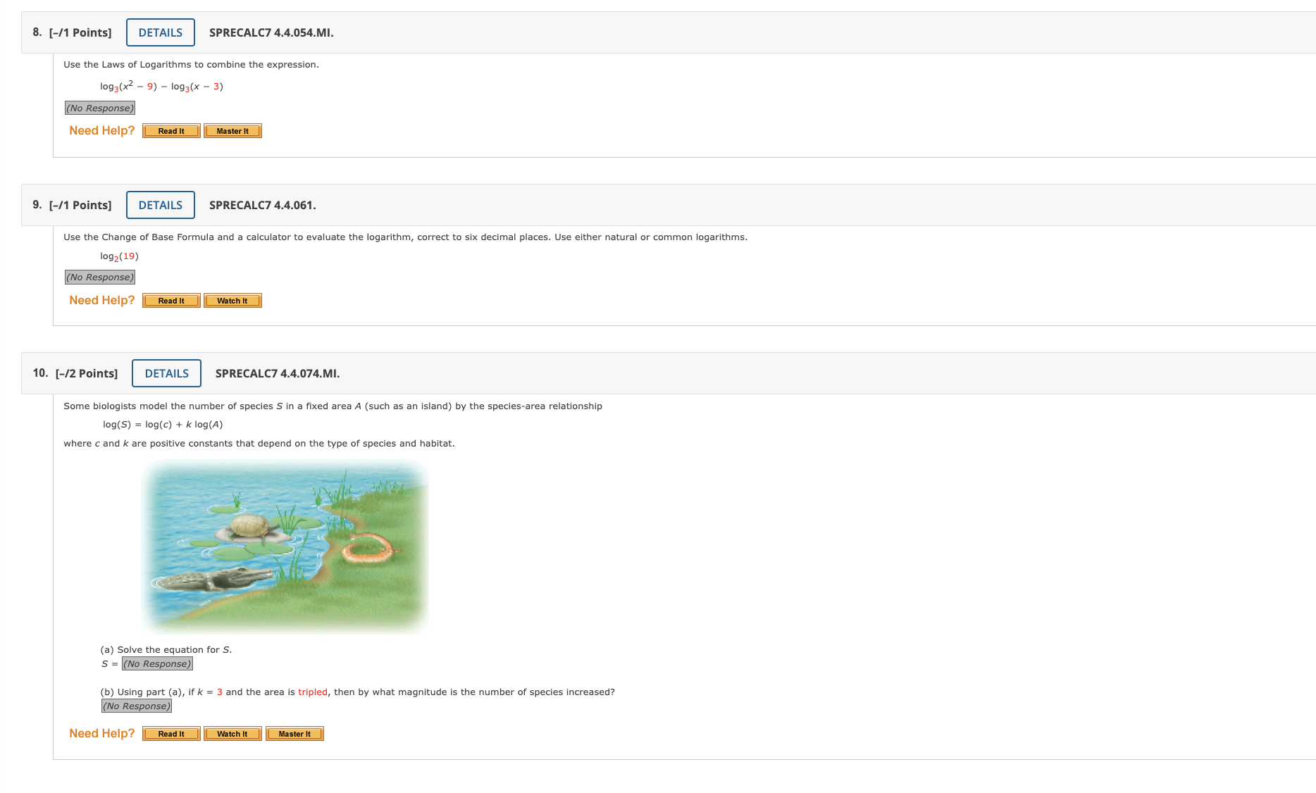 Use the Laws of Logarithms to evaluate the