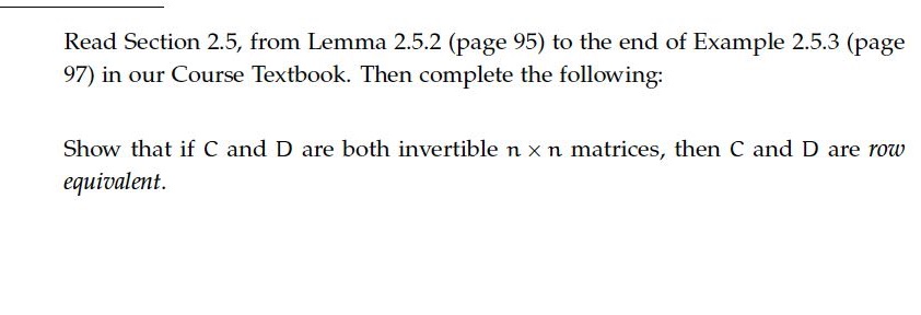Read Section 2.5, from Lemma 2.5.2 (page 95) to