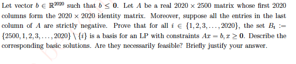 Let vector be R"2 such that b < 0. Let A be a