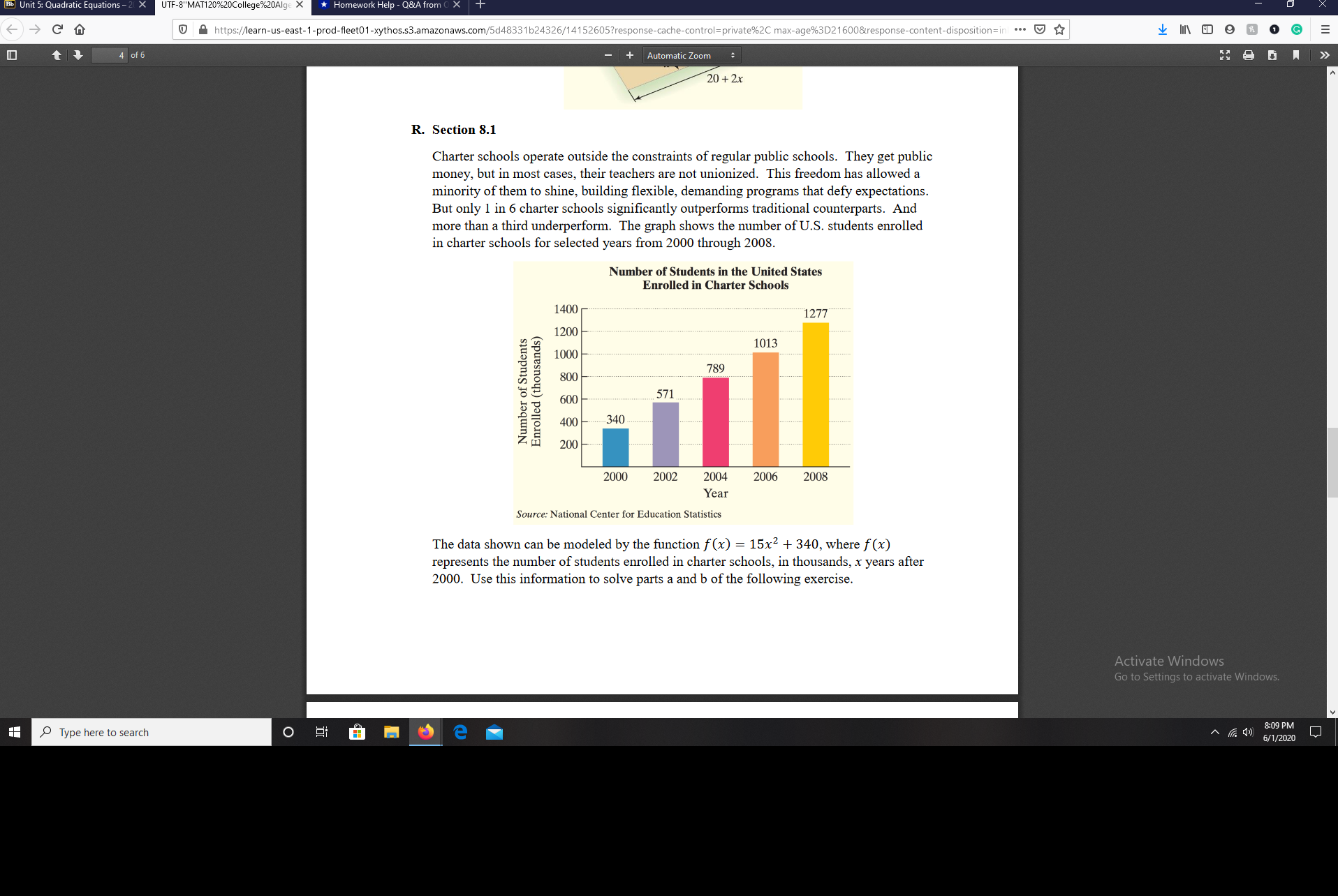 This is for quadratic formulas and I am stuck,