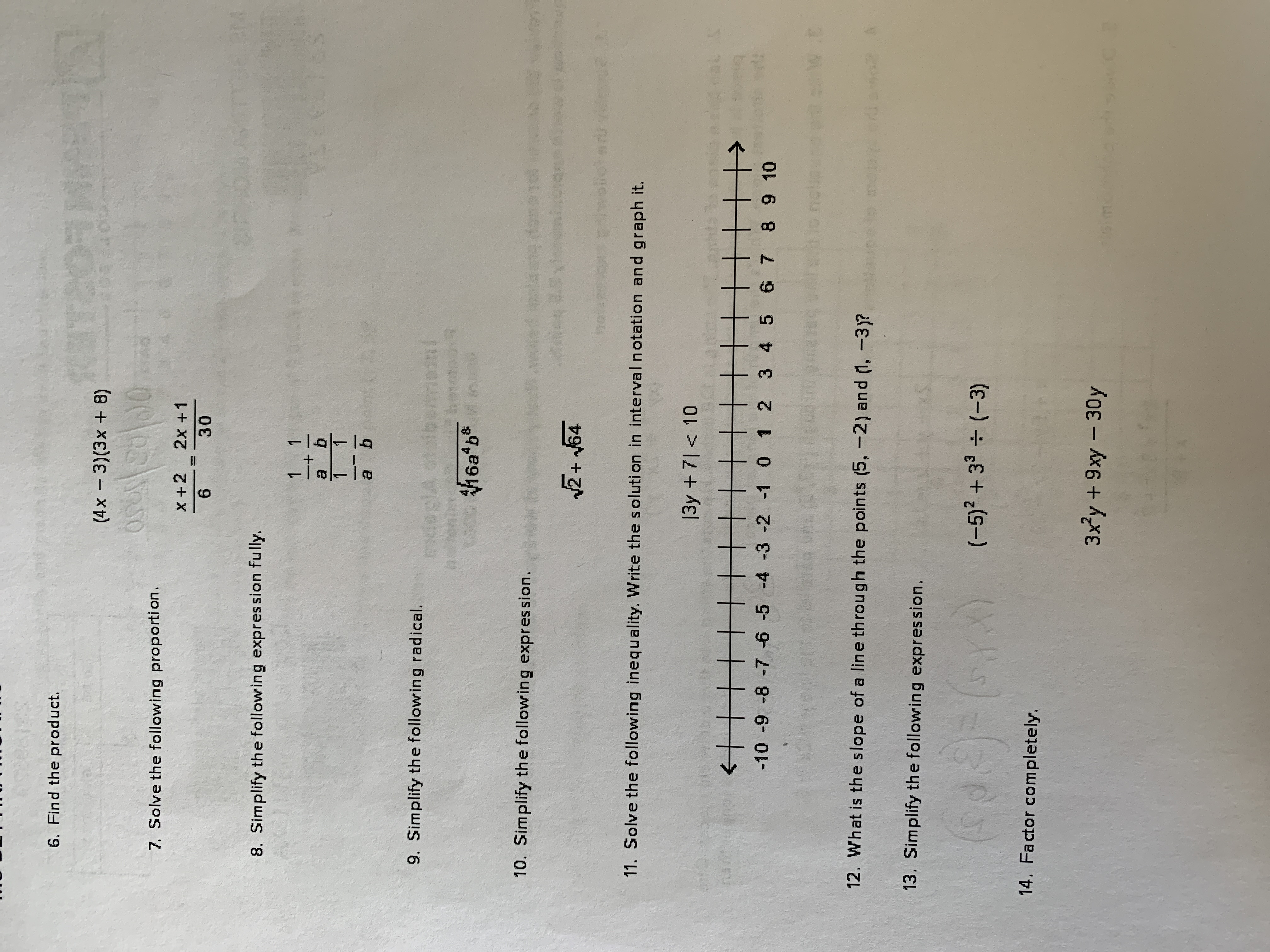 Please show answers. thanks 6. Find the product.
