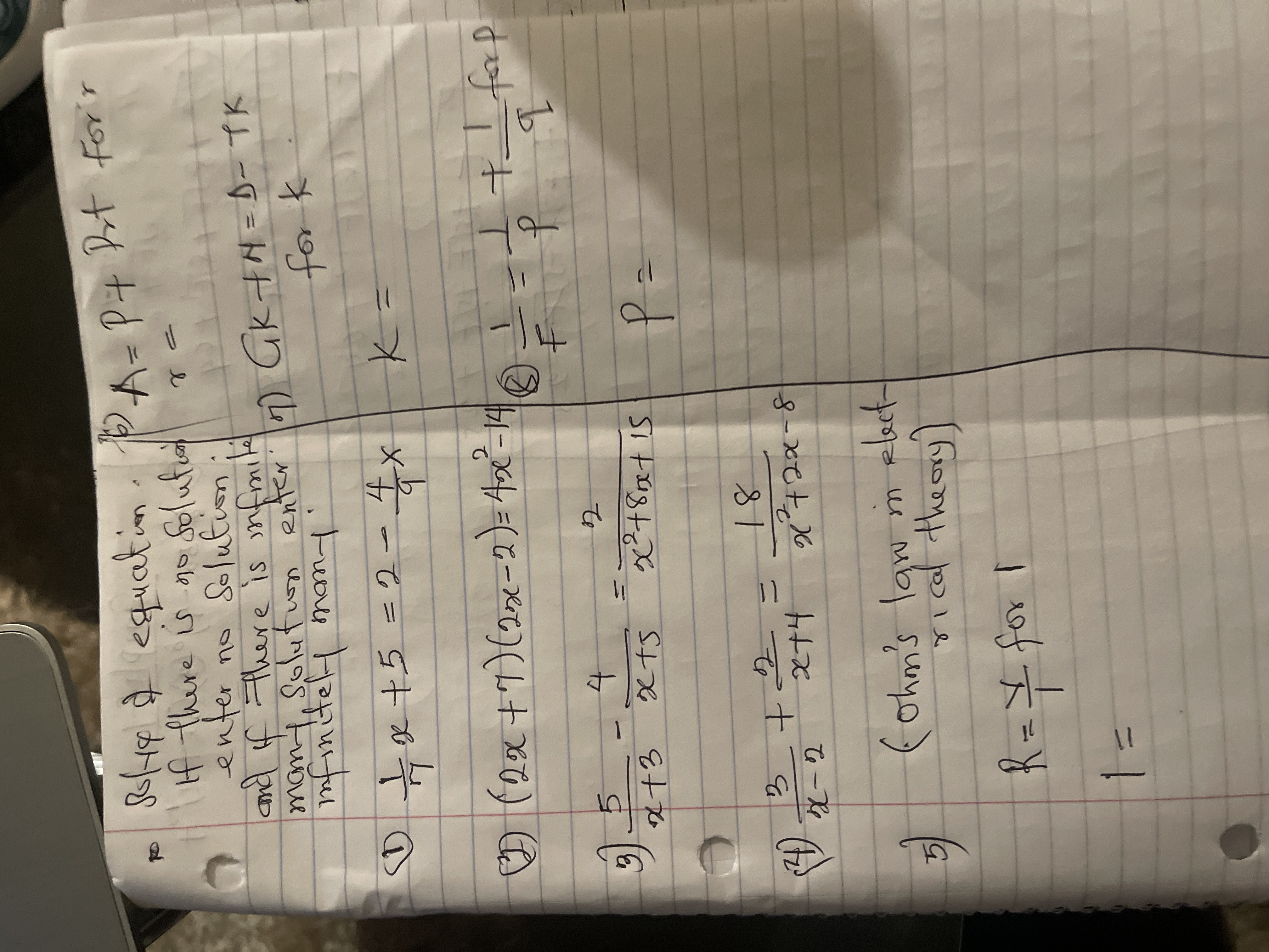 Solyp & equation. 18 1 = P+ Put for If there is