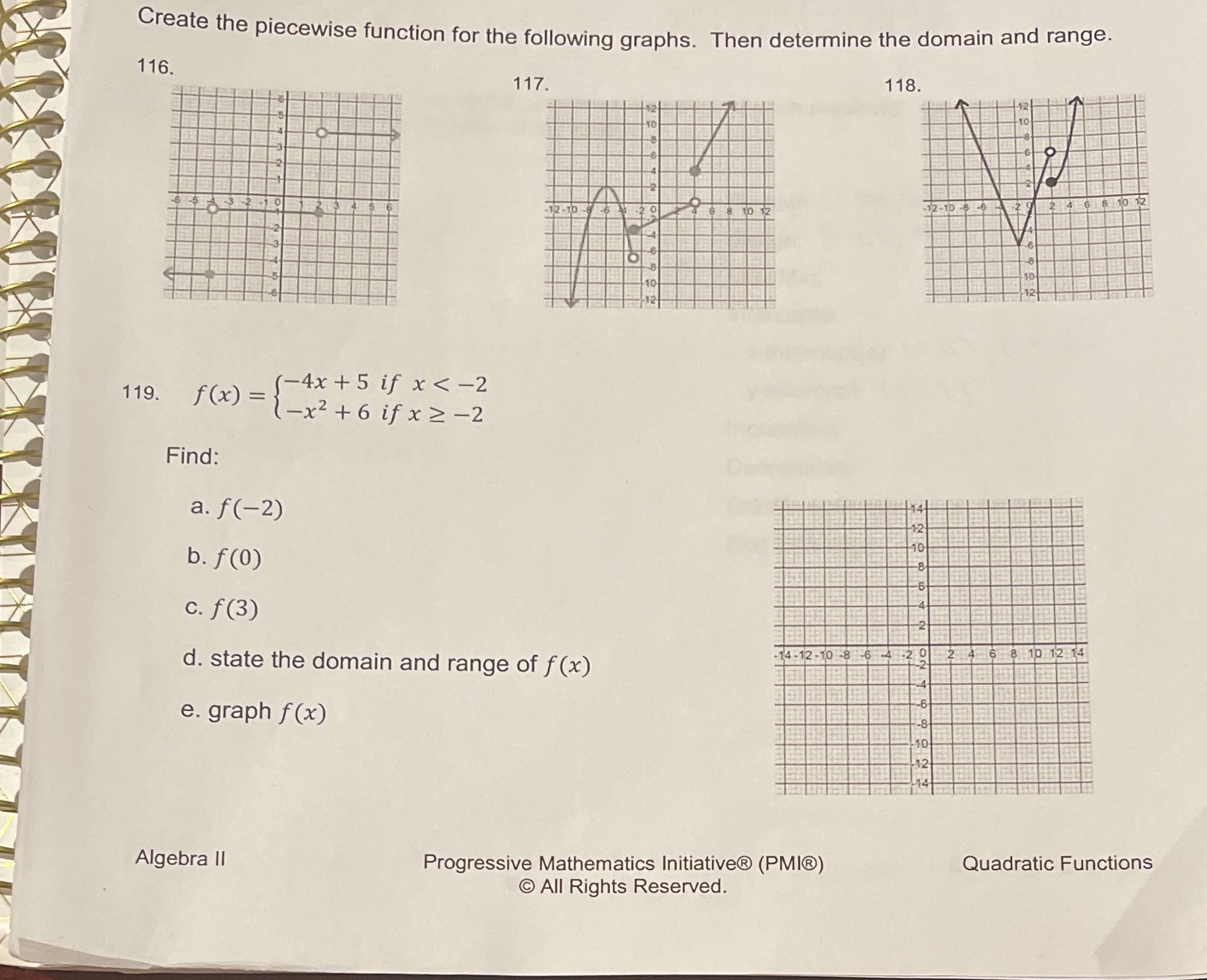 Need help Create the piecewise function for the