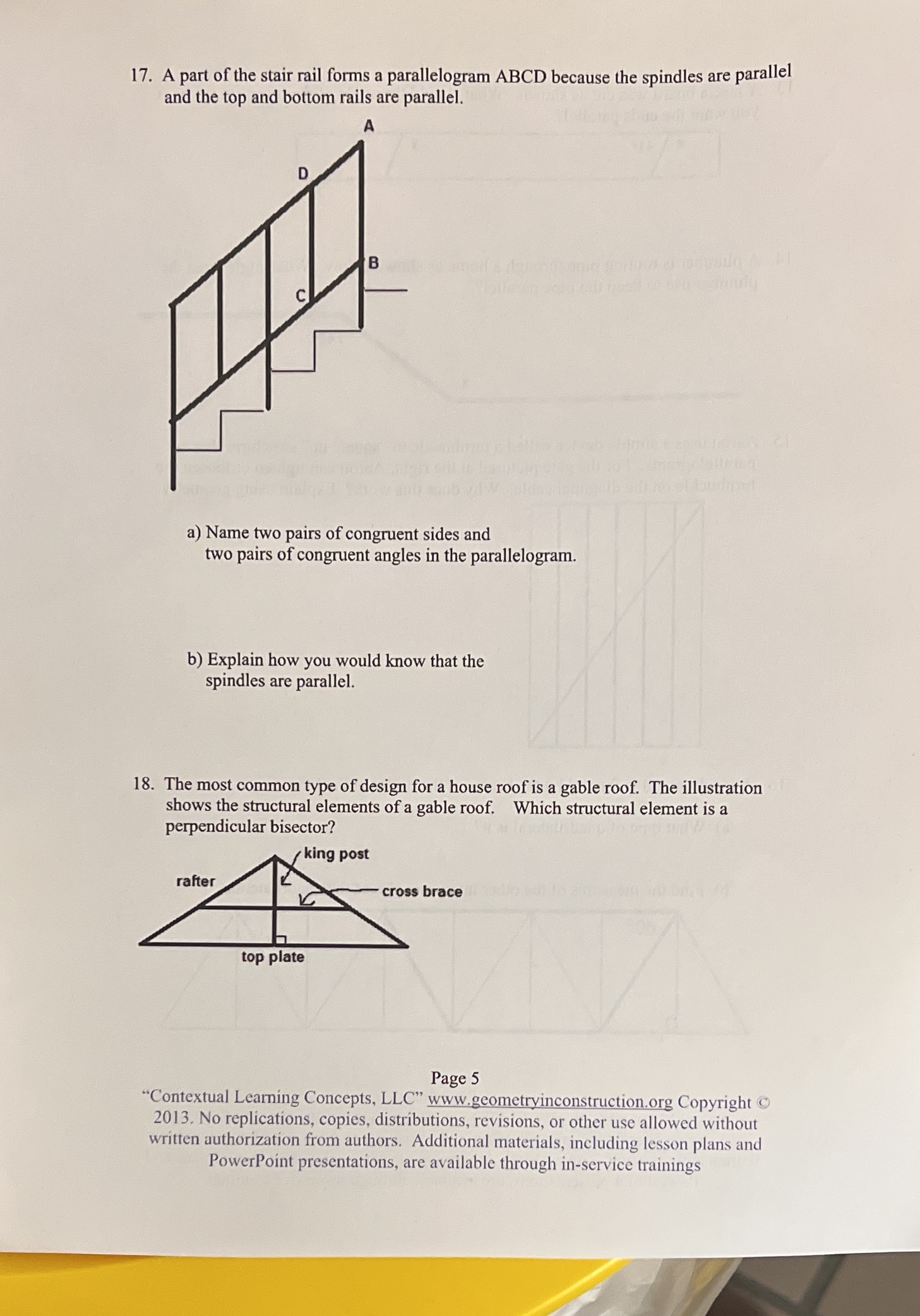 17. A part of the stair rail forms a