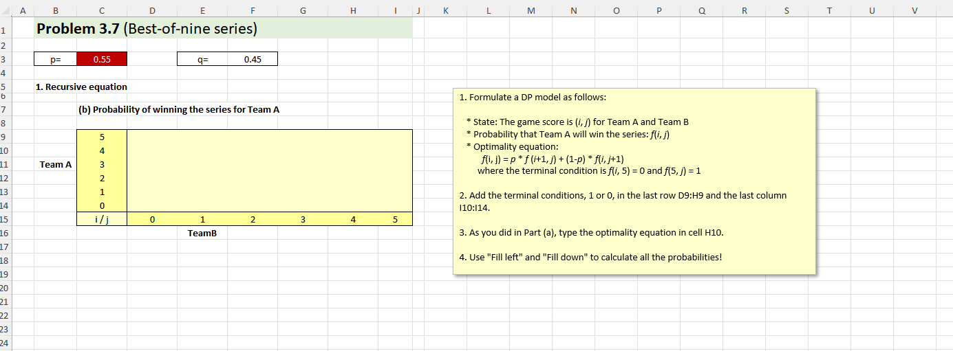 I need help with formulating the pictured problem