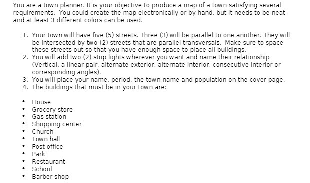 You are a town planner. It is your objective to