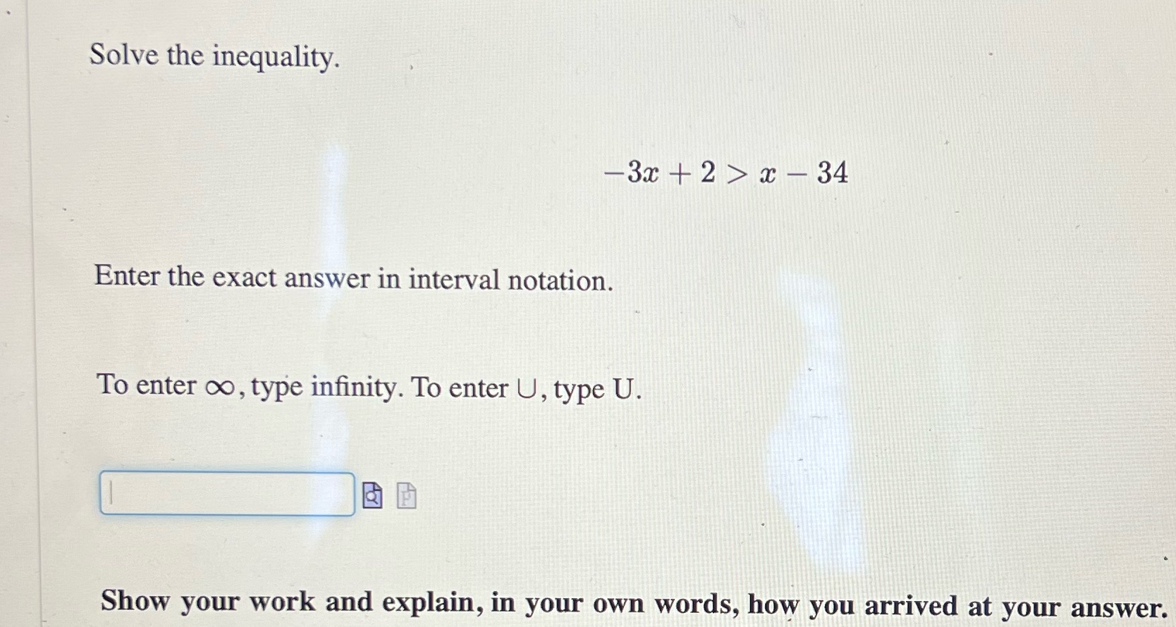 Please show the work and explain how you arrived
